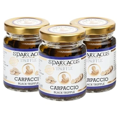 Abbildung von Spartacus Carpaccio schwarze Trüffel Gönnen Sie sich kulinarische Exzellenz Erlesene für Feinschmecker (90g) (3er Pack)