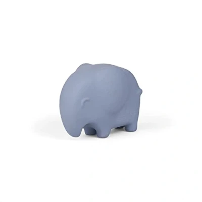 Abbildung von GRÜNSPECHT Bio Spieltier aus Naturkautschuk, Zahnungshilfe &amp; Spielzeug, BPA frei, fördert Feinmotorik Tastsinn, Elli der Elefant, blau (685 00)