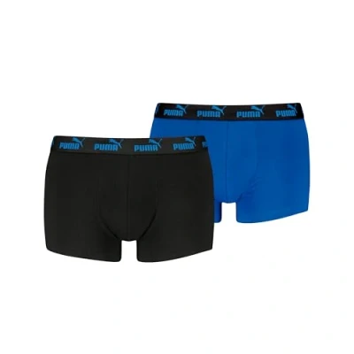 Abbildung von PUMA Men&#039;s Elements Trunk, Black/Blue, XL (2er Pack)