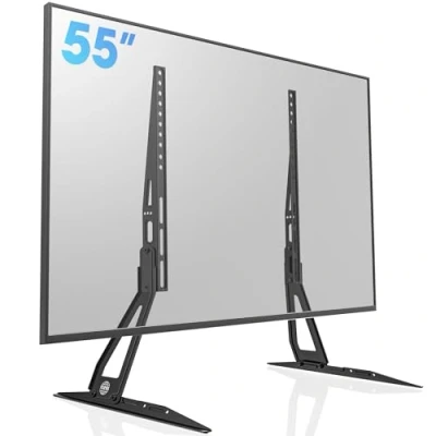Abbildung von FITUEYES Universal TV Standfüße Fernseher Beine für 32 bis 55 Zoll LCD LED Flach&amp;Curved Füße Tisch Ständer Höhenverstellbar Neigbar VESA Max.600 * 400mm zu 50kg