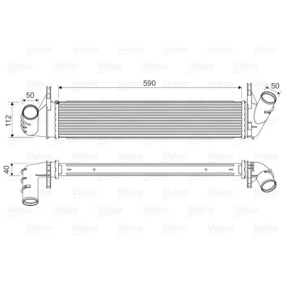 Abbildung von VALEO 818678 Ladeluftkühler ohne AGR Ventil DACIA: Duster SUV, Sandero I