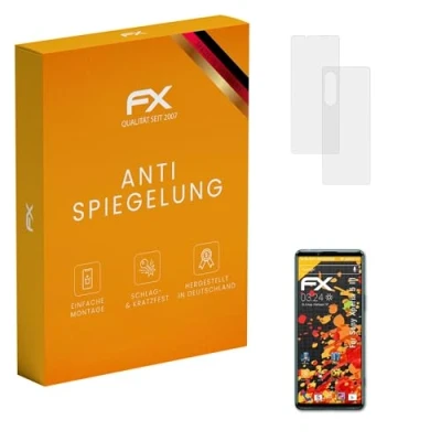 Abbildung von atFoliX Panzerfolie kompatibel mit Sony Xperia 5 III Schutzfolie, entspiegelnde und stoßdämpfende FX Folie (3er Set)