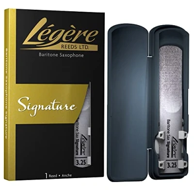 Abbildung von Légère Reeds Baritonsaxophonblatt, Signature, Blattstärke 3.25 (BSG3.25) Hochwertiges synthetisches Holzblasrohr