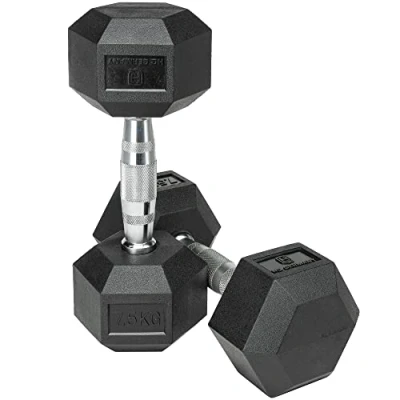 Abbildung von HQ Germany® Hexagon hanteln 7,5kg 2 Stück Geruchsarm, ±1,5% Gewichtstoleranz Hantel, 7,5 kg 2er Set, Kurzhantel, Dumbbell, Kilo Hantel Hantelset
