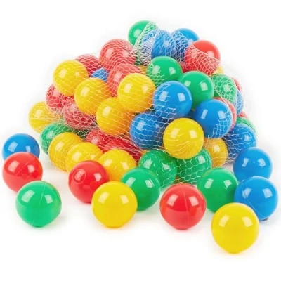 Abbildung von Bieco Bälle für Bällebad 100 Stück, Größe ca. 6 cm Bunte Kinder Plastic Balls Geeignetes Babys