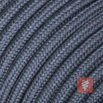 Abbildung von Textilkabel für Lampe, Rundkabel, dreiadrig (3x0.75mm²), Graphit 50 Meter