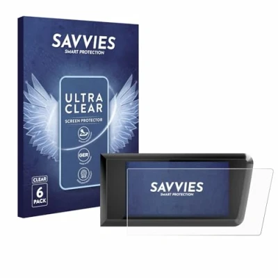 Abbildung von Savvies 6 Stück Schutzfolie für Bosch Purion 400 Displayschutz Folie Ultra Transparent