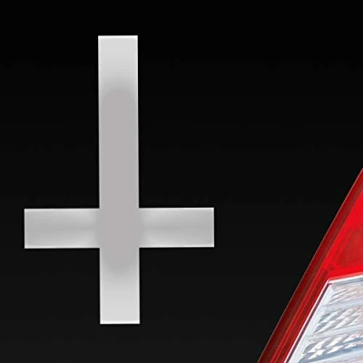 Abbildung von Hellweg Druckerei Petruskreuz Petrus Kreuz Satan Zeichen Horror Auto Aufkleber Sticker Heckscheibenaufkleber