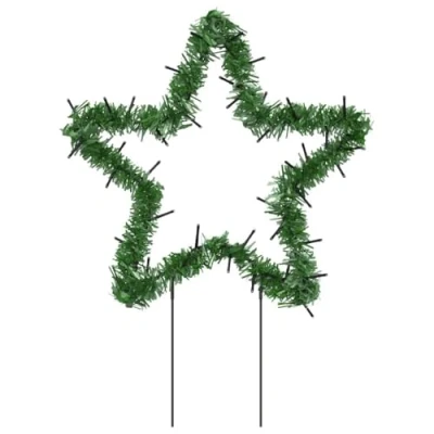 Abbildung von vidaXL Weihnachtssterne 3 STK., Weihnachtsbeleuchtung mit Erdspießen 50 LEDs, Gartenstecker Stern Beleuchtet 8 Modi, Wasserdicht Weihnachtsdeko Leuchtstern, 29cm