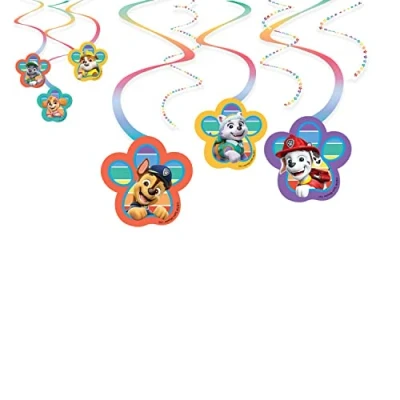 Abbildung von Paw Patrol Wirbel Hängedekoration 60 cm 6 Stück