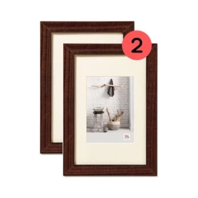Abbildung von walther design Bilderrahmen nussbaum 15 x 20 cm Doppelpack, Home Holzrahmen HO520ND