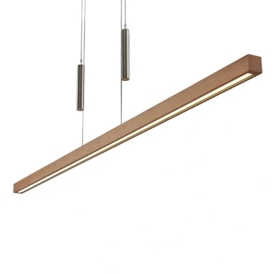 Abbildung von Lucande Hängeleuchte Tamlin, dimmbar, LED Leuchtmittel fest verbaut, warmweiß, Modern, Holz, Metall, buche natur, 1 flammig, inkl. Leuchtmittel, Holz
