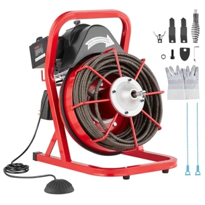 Abbildung von VEVOR Rohrreinigungsmaschine Rohrreinigungsgerät Manuelle Zufuhr 22,86mx12,7mm