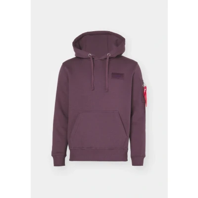 Abbildung von Alpha Industries BACK Print Hoody Rainbow Sweatshirt, Herren, Größe: Medium, Plum