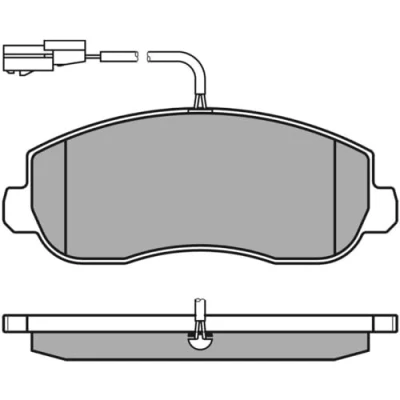 Abbildung von MEYLE 025 251 4718/W Bremsbelagsatz ORIGINAL Quality Vorderachse mit integriertem Verschleißsensor Anti Quietsch Blech