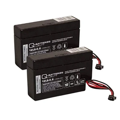 Abbildung von 2X 12LS 0.8 AGM Blei Vlies Akku 12V 0,8Ah mit Molex Stecker 43025 0200 passend für Rollladen Heim &amp; Haus (2X QB Molex)