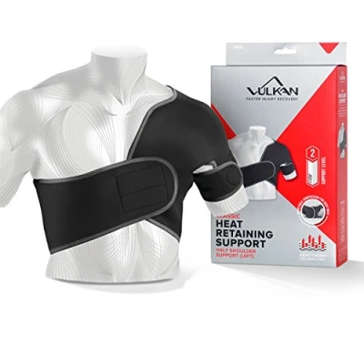 Abbildung von Vulkan Classic Half Left Shoulder Support, X Large, Brace for Rotator Cuff Injuries, AC Joint and Dislocations, Strap Men Women, Athletes Exercising