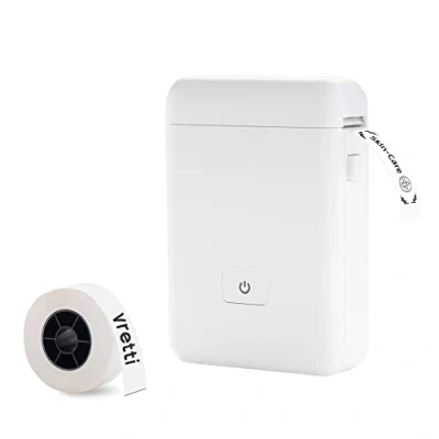 Abbildung von vretti HP2 Etikettendrucker, Beschriftungsgerät Selbstklebend, Etikettendrucker Bluetooth Kompatibel mit iOS Android, Für Zuhause, Büro und Schule Organisation