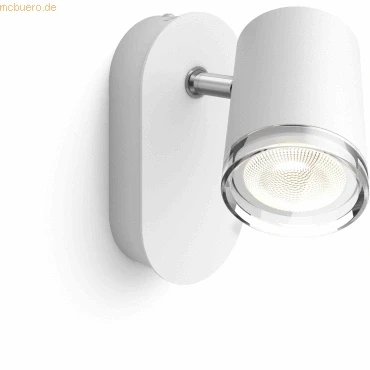 Abbildung von Philips Hue White Ambiance Adore Spot 1 flg. weiß 250lm inkl. Dimmschalter, Bad Beleuchtung, dimmbar, alle Weißschattierungen, steuerbar via App, kompatibel mit Amazon Alexa (Echo, Echo Dot)