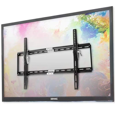 Abbildung von Duronic TVB777 Wandhalterung Fernseher bis 60&quot; Zoll 40 kg Belastbarkeit VESA 600 x 400, 400 Neigbar TV Halterung Plasma LED OLED LCD Fernsehhalterung Monitor Flach und Curved