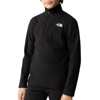 Abbildung von The North Face TEEN Glacier ZIP Unisex Fleecepullover für Kinder, Größe: 128, Black