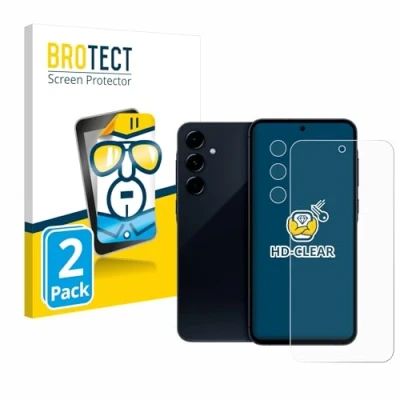 Abbildung von BROTECT (2 Stück Schutzfolie für Samsung Galaxy A35 5G (Display+Kamera) Displayschutz Folie Ultra Klar