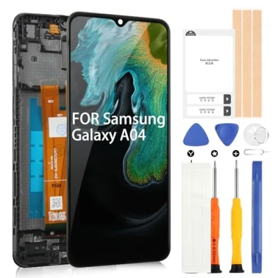 Abbildung von LCD Bildschirm für Samsung Galaxy A04 Display 2022 A045 SM A045F A045F/DS A045M Ersatz Touchscreen Assembly mit Werkzeugen (6,5 Zoll, Schwarz Rahmen)