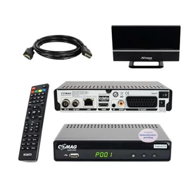 Abbildung von Comag SL65T2 freenet TV, Full HD DVB T2 Receiver (2m HDMI Kabel, passive Antenne)