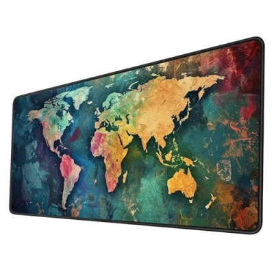 Abbildung von Gaming Mauspad XXL 800x400x3mm, Farbkarte Mousepad mit Vernähte Kanten, Wetterfest Anti Rutsch Mouse Pad, Groß Schreibtischunterlage für PC, Laptop Verbessert Präzision und Geschwindigkeit,Geschenk