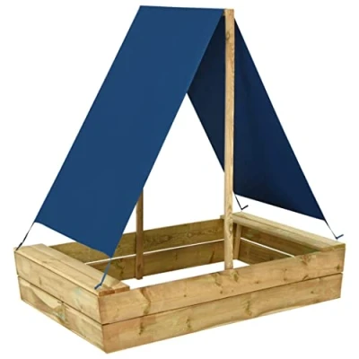 Abbildung von vidaXL Sandkasten, Sandkiste mit Dach 80x60x97,5 cm Imprägniertes Kiefernholz