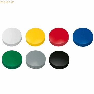 Abbildung von Magnet Maulsolid, Rundmagnet, bruchsicherer Kunststoff, 800 g Haftkraft, 32 x 8,5 mm, bunt, 6163299