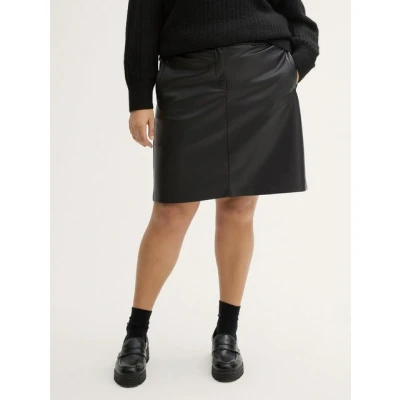 Abbildung von TOM Tailor Alinienrock, Damen, Größe: 54, Deep black
