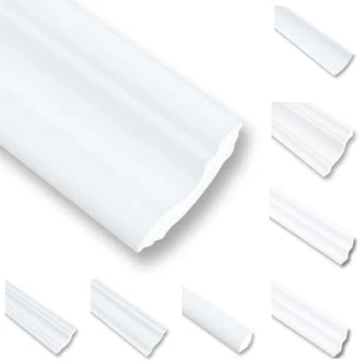 Abbildung von 50 Meter Deckenleisten Styropor XPS Stuckleisten Abschlussleiste Decke Weiss 30X30 mm Zierprofile Styroporleisten Zierleisten Sparpaket NC40