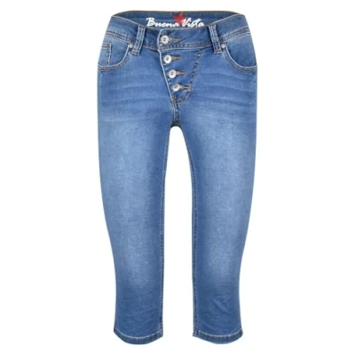 Abbildung von Buena Vista Damen Capri Jeans Malibu Cozy (as3, Alpha, s, Regular, mid Stone)