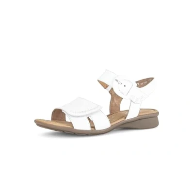 Abbildung von Gabor Damen Riemchensandalen, Frauen Sandalen,Strandschuhe,Sandaletten,Sommersandalen,Absatz,Sommerschuhe,Freizeitschuhe,Weiss,40.5 EU / 7 UK