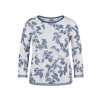 Abbildung von Rabe Strickpullover mit floralem Muster