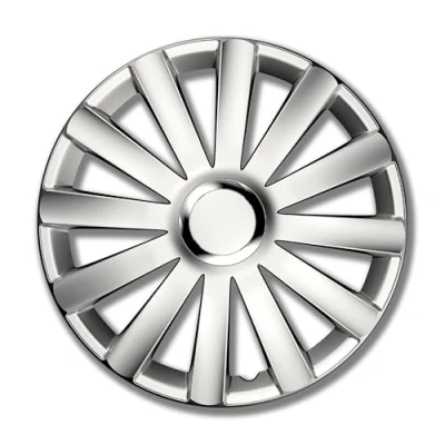 Abbildung von Petex RB536415 Radzierblende Spyder Pro Größe 15 Zoll 2 fach lackiert mit Chromring Material: Nylon in Box, silber 4 er Set