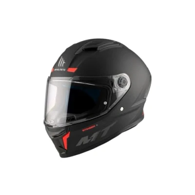 Abbildung von MT Helmets Helm Stinger Solid Matt schwarz Größe M Helder Vizier Integralhelme Ratsche Kunststoff geeignet für Mofa, Moped, Motorrad, Roller
