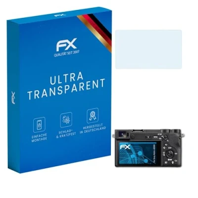 Abbildung von atFoliX Schutzfolie kompatibel mit Sony Alpha a6500 Folie, ultraklare FX Displayschutzfolie (3X)