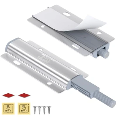 Abbildung von Drucktüröffner Push to Open Magnet Jiayi 2 Stück Schrank Türöffner Tip on Beschlag Schubladen Drucköffner Schranktür Magnetschnäpper Druckschnapper Öffner Druck