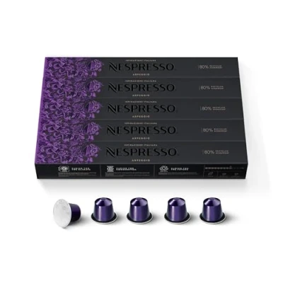 Abbildung von NESPRESSO ORIGINAL Arpeggio, Dunkle Röstung, Kompatibel mit Kaffeemaschinen, Kapsel Set aus 50 Kaffeekapseln