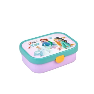 Abbildung von Mepal Lunchbox Campus Bento für Kinder Brotdose mit Fach &amp; Gabel Meal Prep Box Clip Verschluss BPA frei Spülmaschinenfest 750 ml Disney Princess