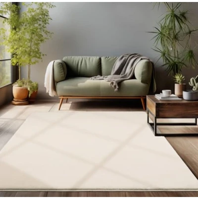 Abbildung von Hochflor Teppich Unicolor Einfarbig, Carpettex, Läufer, Höhe: 13 mm, Flauschiger Wohnzimmer Einfarbig Soft Felloptik Anti Rutsch