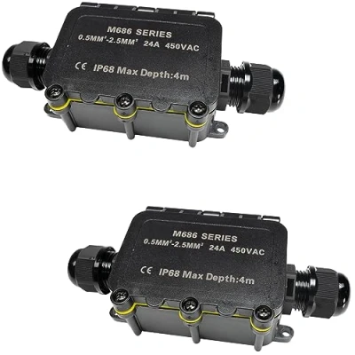 Abbildung von Grafner Kabelbox Verteilerdose Wasserdicht 3 Polig IP68 Abzweigdose Kabelverbinder, (1 tlg), Schutz vor Feuchtigkeit und Wasser