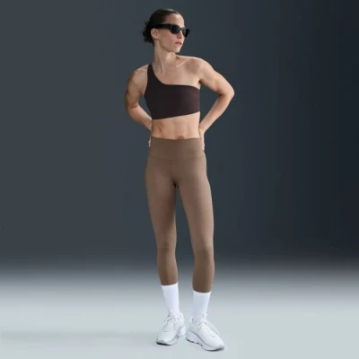 Abbildung von Nike Performance ONE Tights, Damen, Größe: Large, Mink brown/white