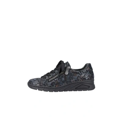 Abbildung von Rieker Wedgesneaker mit floralem Druck, Freizeitschuh, Halbschuh, Schnürschuh