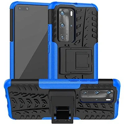 Abbildung von Verco Schutzhülle für Huawei P40 Pro Hülle, Armor Outdoor Handyhülle Case Panzer Hardcase [Cover geeignet Baustelle], Blau