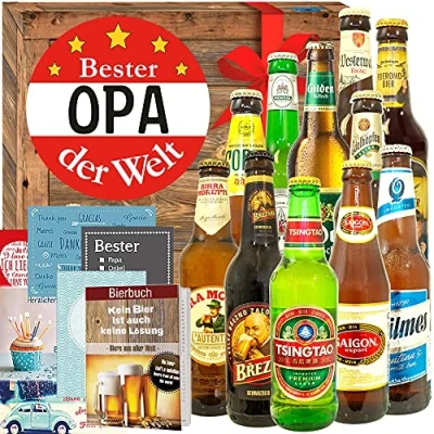 Abbildung von Bester Opa ++ 12er Bier Set Welt &amp; DE Geschenk zum Geburtstag