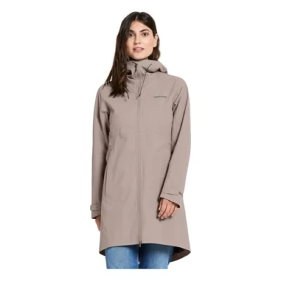Abbildung von Didriksons BEA Parka Regenjacke / wasserabweisende Jacke, Damen, Größe: 38, Ash brown