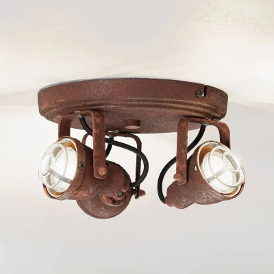 Abbildung von BRILLIANT Lampe Bente Spotrondell 3flg rostfarbend 3x PAR51, GU10, 4W, geeignet für Reflektorlampen (nicht enthalten) Köpfe schwenkbar